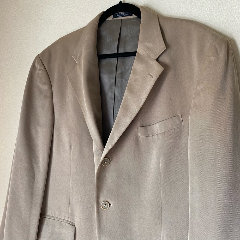 Oscar De La Renta Tan Blazer, Men’s 42S, Classic, EUC - Picture 2 of 8